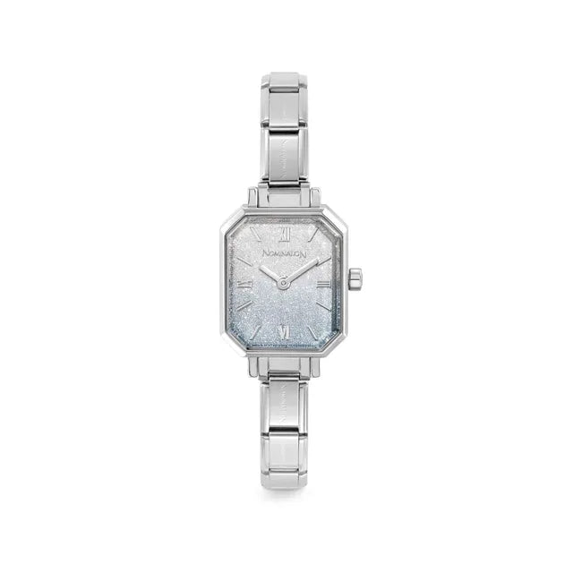 Rectangle watch with Sky Blue Dial on Composable Links
