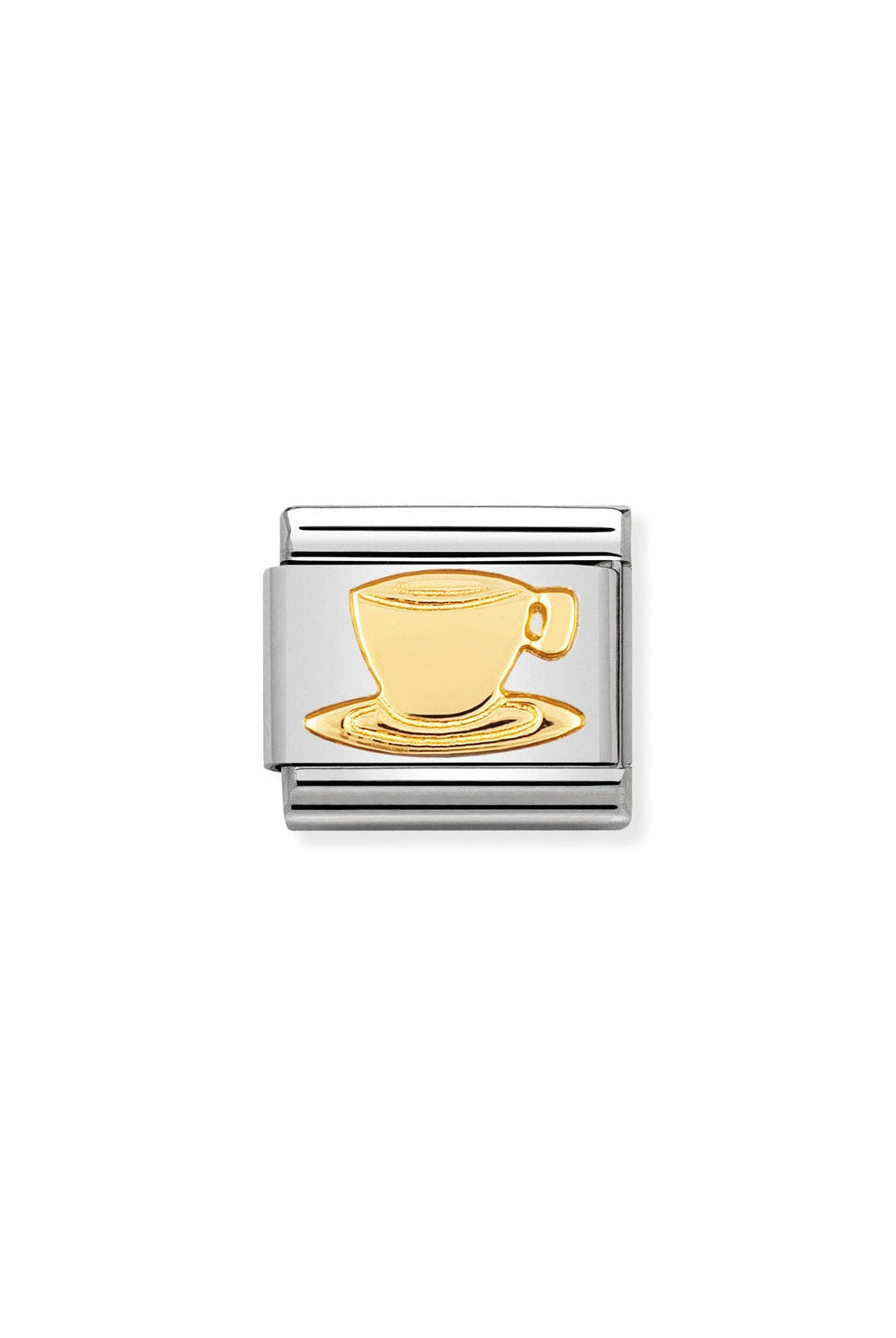 Composable® Link, Charm, Coffee Cup In Bonded Yellow gold in hypoallergenic stainless steel and gold 18 kt | Nomination Italy