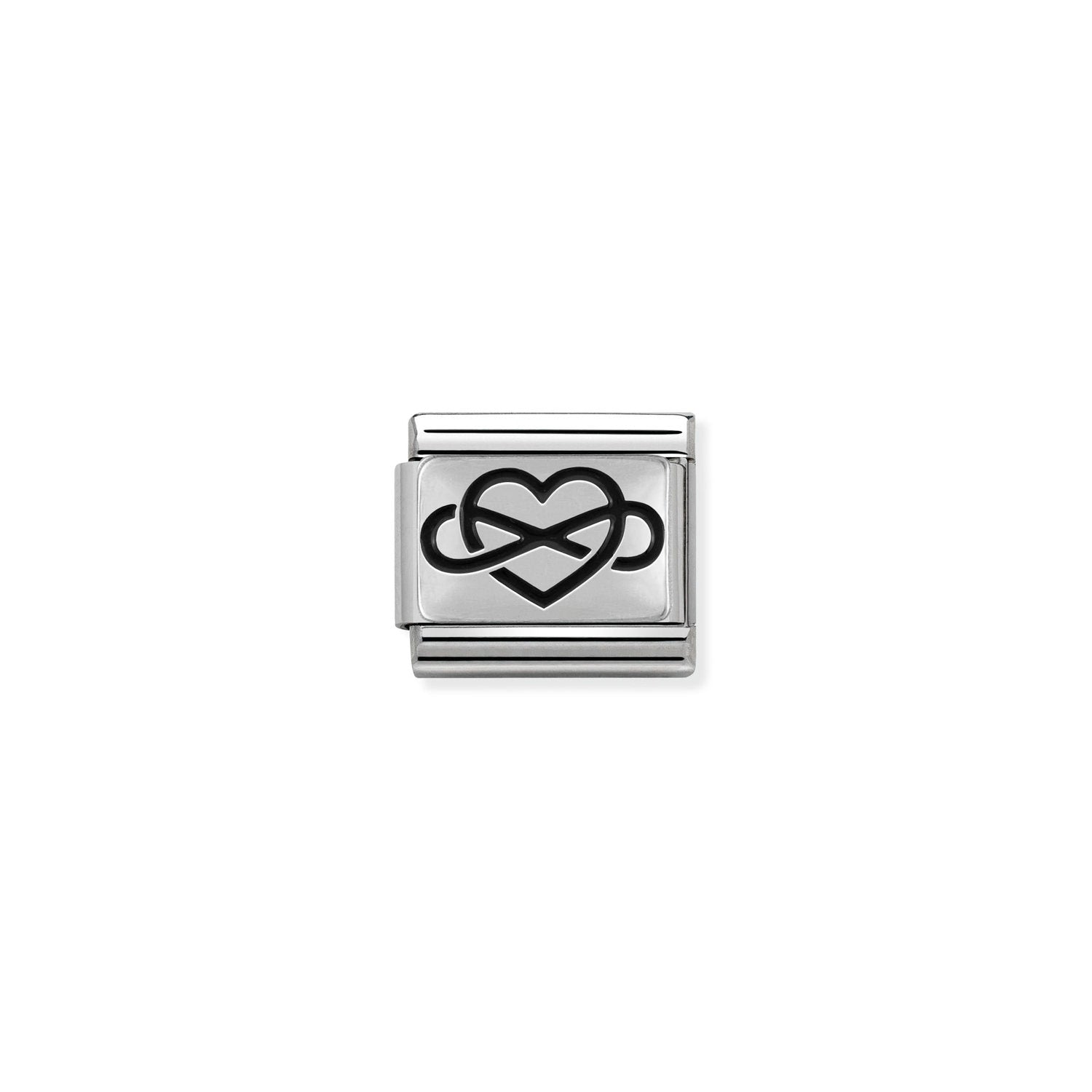 Composable® Link, Charm, silver Infinity Heart in hypoallergenic stainless steel and sterling silver .925 | Nomination Italy