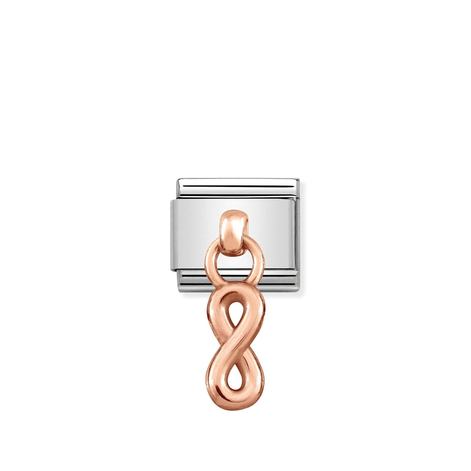 Composable® Link, Charm, rose gold Infinity in hypoallergenic stainless steel and rose gold 9kt | Nomination Italy
