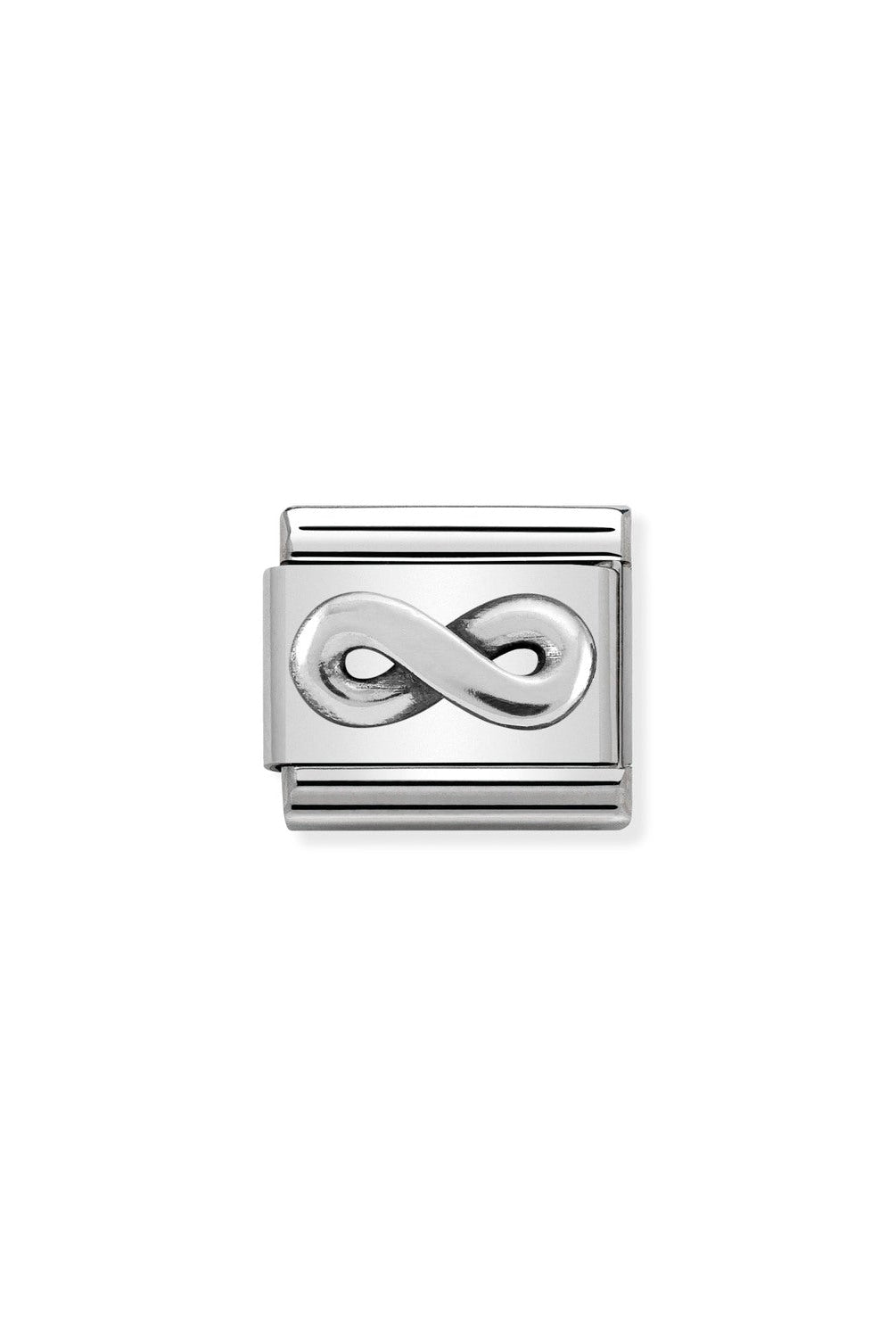 Classic Composable® Link, Infinity Link In silver in hypoallergenic stainless steel and sterling silver .925 | Nomination Italy