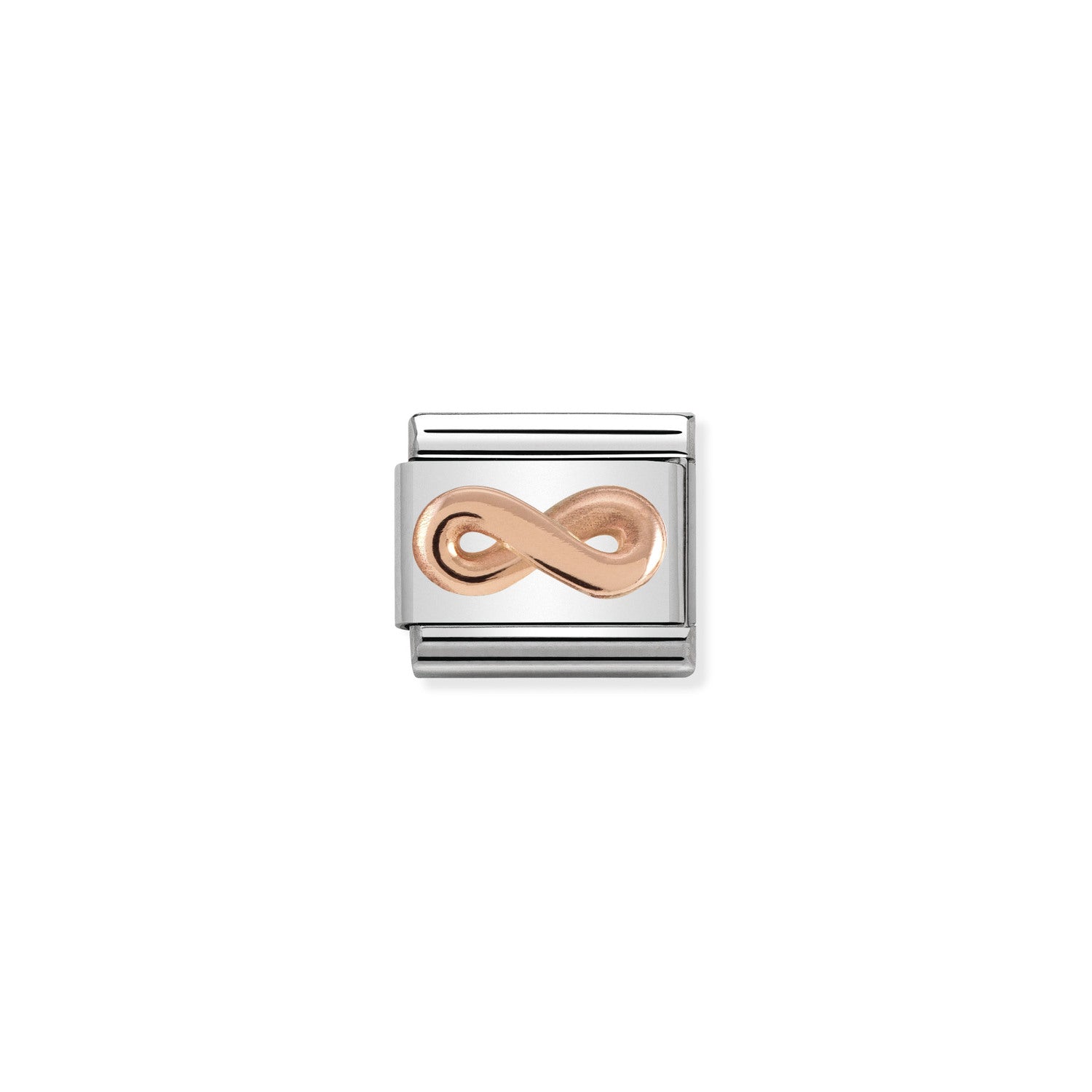 Composable® Link, Charm, Infinity Symbol in hypoallergenic stainless steel and rose gold 9kt | Nomination Italy