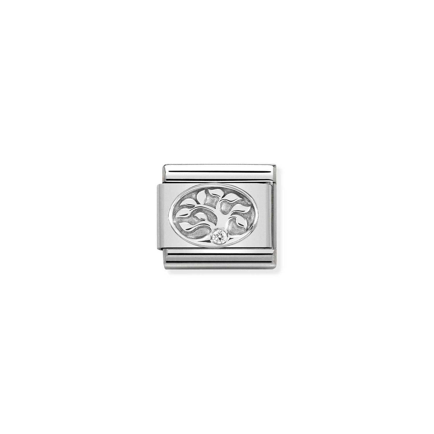 Composable® Link, Charm, Tree Of Life with Zirconia in hypoallergenic stainless steel, sterling silver .925 and cubic zirconia | Nomination Italy