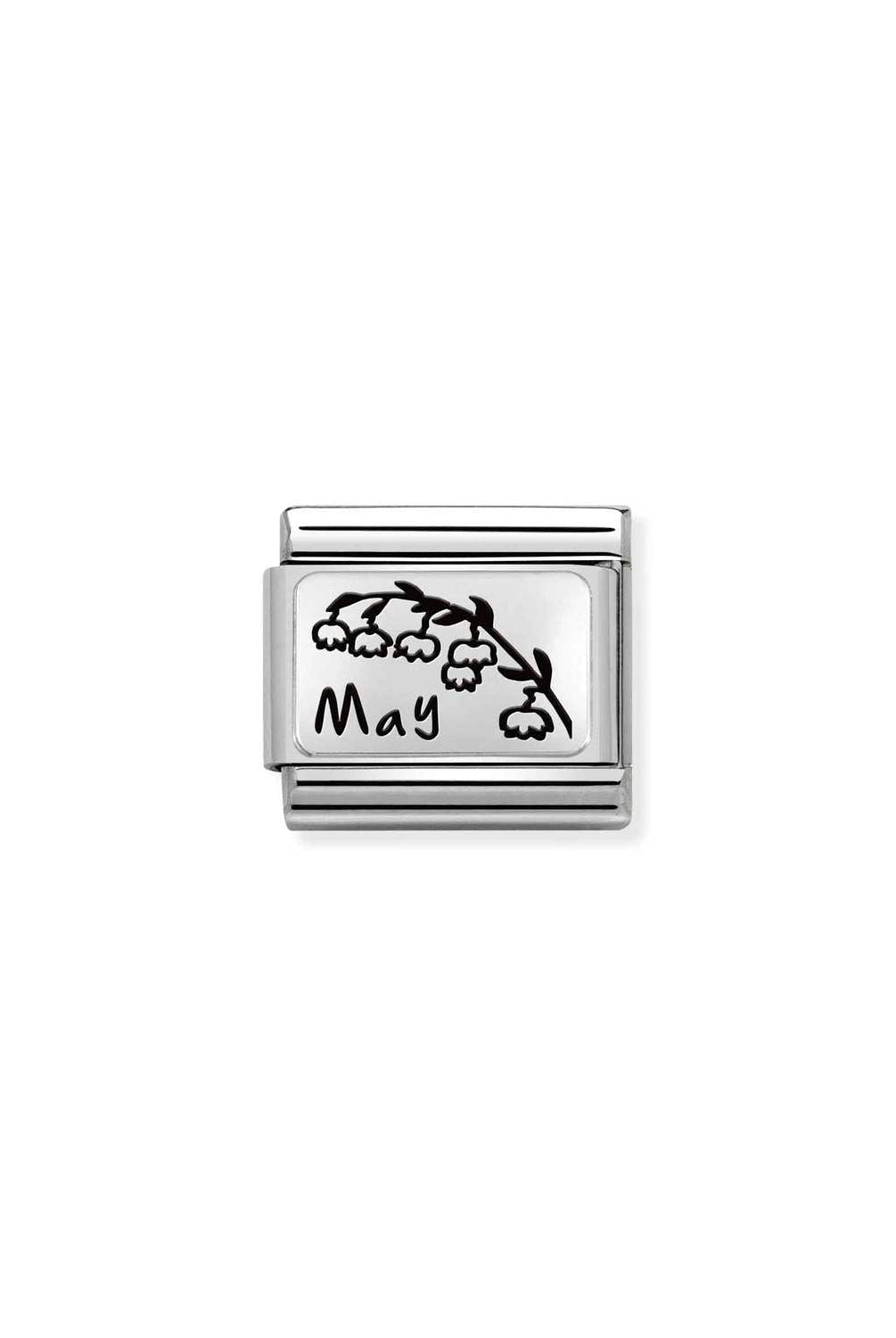 Composable® Link, Charm, May Flower in hypoallergenic stainless steel and sterling silver .925 | Nomination Italy