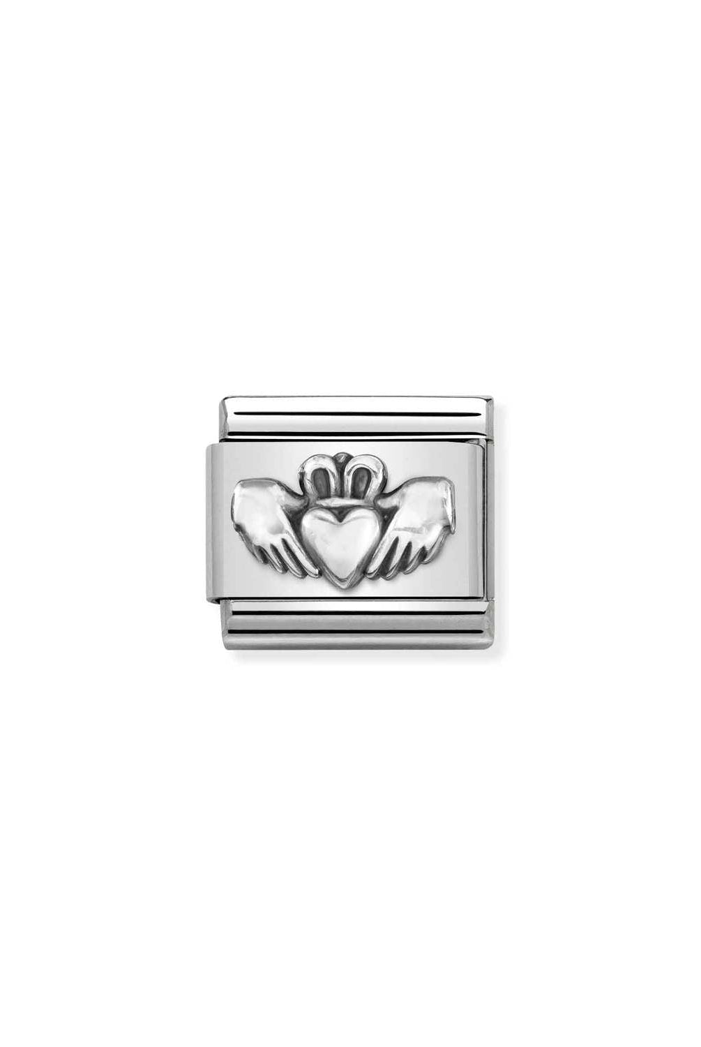 Composable® Link, Charm, Claddagh, Sterling silver in hypoallergenic stainless steel and sterling silver .925 | Nomination Italy