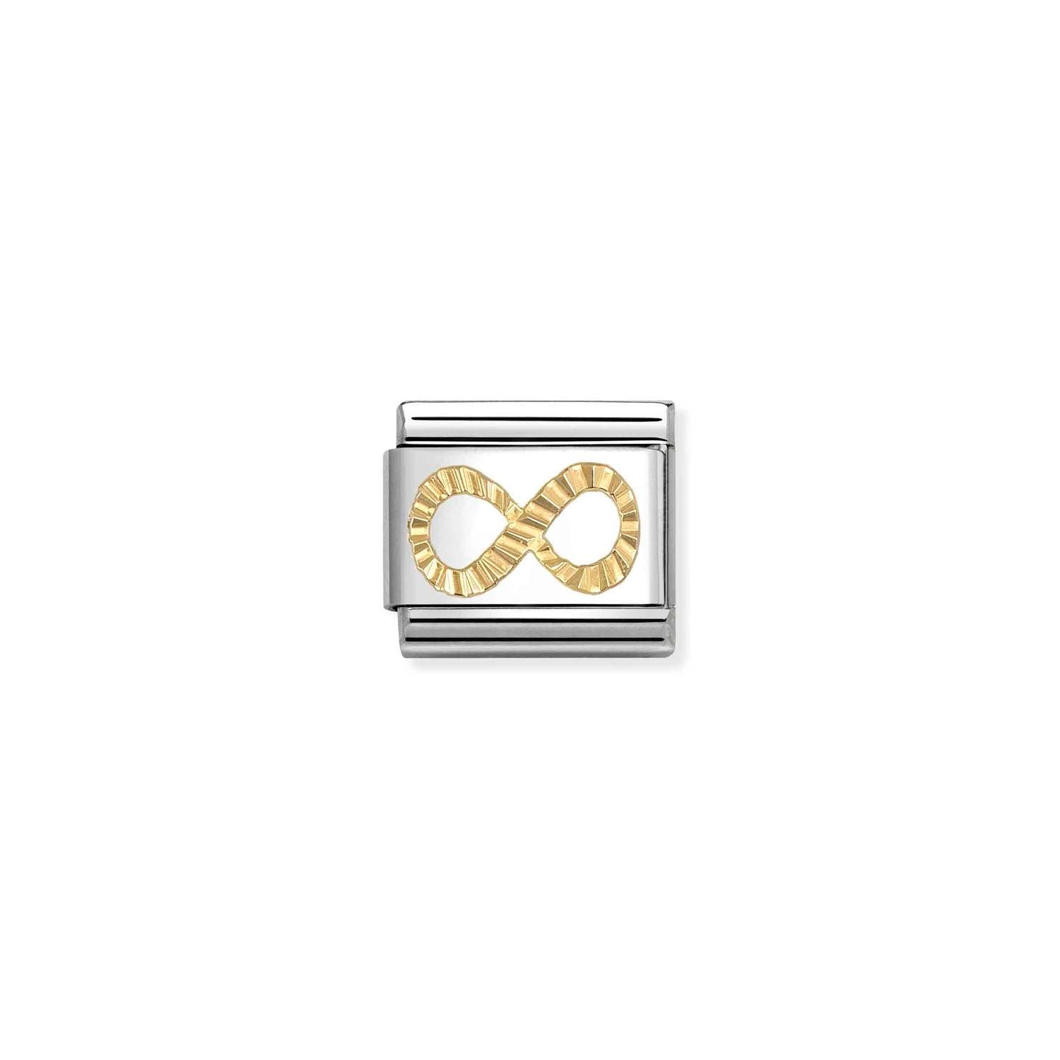 Composable® Link, Charm, Diamond Infinity in hypoallergenic stainless steel and gold 18 kt | Nomination Italy
