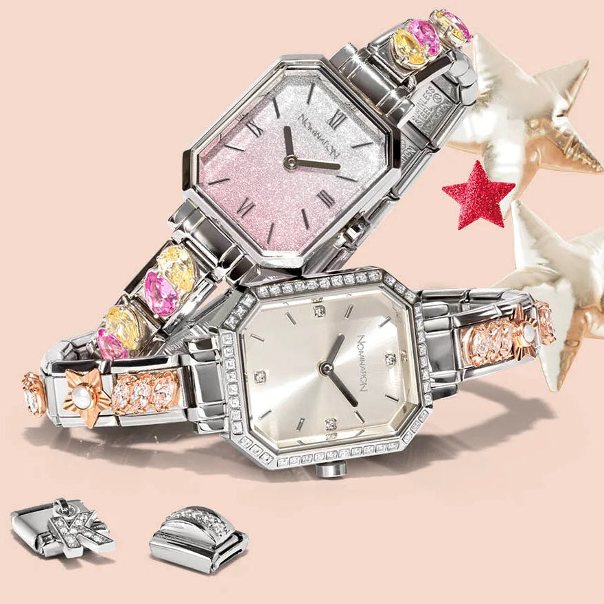 Nomination Italy Composable Watches on a colorful bcackground