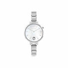 Paris watch with steel band round with zirconia white mother-of-pearl. Personalized watch with Composable® links. Make it your own.