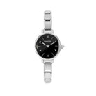 Paris watch with steel strap oval with cubic zirconia black. Personalized watch with Composable® links. Make it your own.