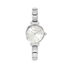 Paris watch with steel strap oval with cubic zirconia silver. Personalized watch with Composable® links. Make it your own.