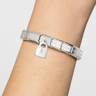 Composable® Link, Charm, Padlock Pendant in hypoallergenic stainless steel and sterling silver .925 | Nomination Italy