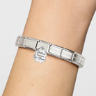 Composable® Link, Charm, Fortune Favours The Brave Clover Pendant in hypoallergenic stainless steel and sterling silver .925 | Nomination Italy