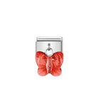 Composable® Link, Charm, with Red Butterfly in hypoallergenic stainless steel and crystals | Nomination Italy