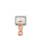 Composable® Link, Charm, rose gold Infinity in hypoallergenic stainless steel and rose gold 9kt | Nomination Italy