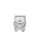 Composable® Link, Charm, Butterfly Pendant in hypoallergenic stainless steel, sterling silver .925 and cubic zirconia | Nomination Italy