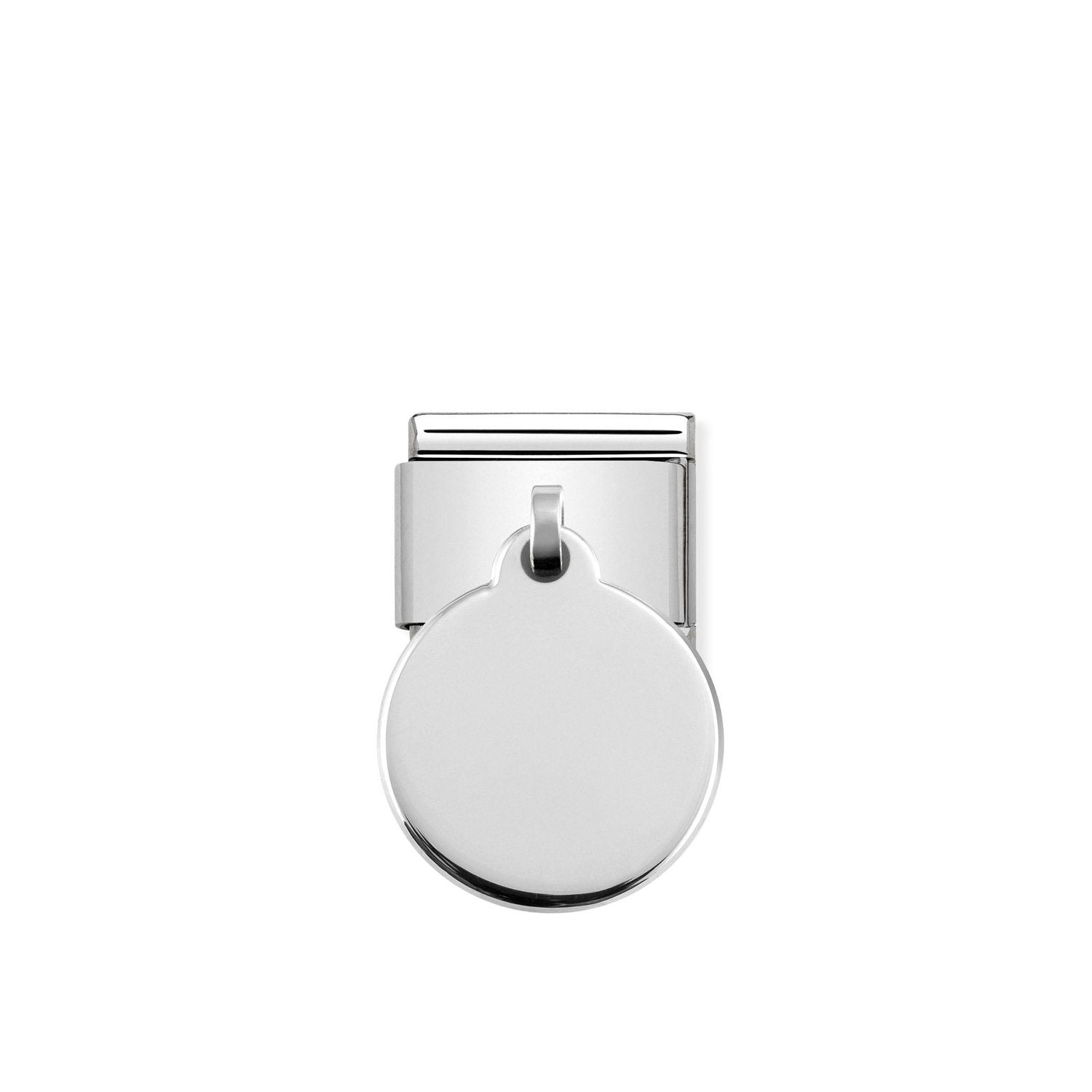 Composable® Link, Charm, Round Pendant In silver in hypoallergenic stainless steel, sterling silver .925 and cubic zirconia | Nomination Italy