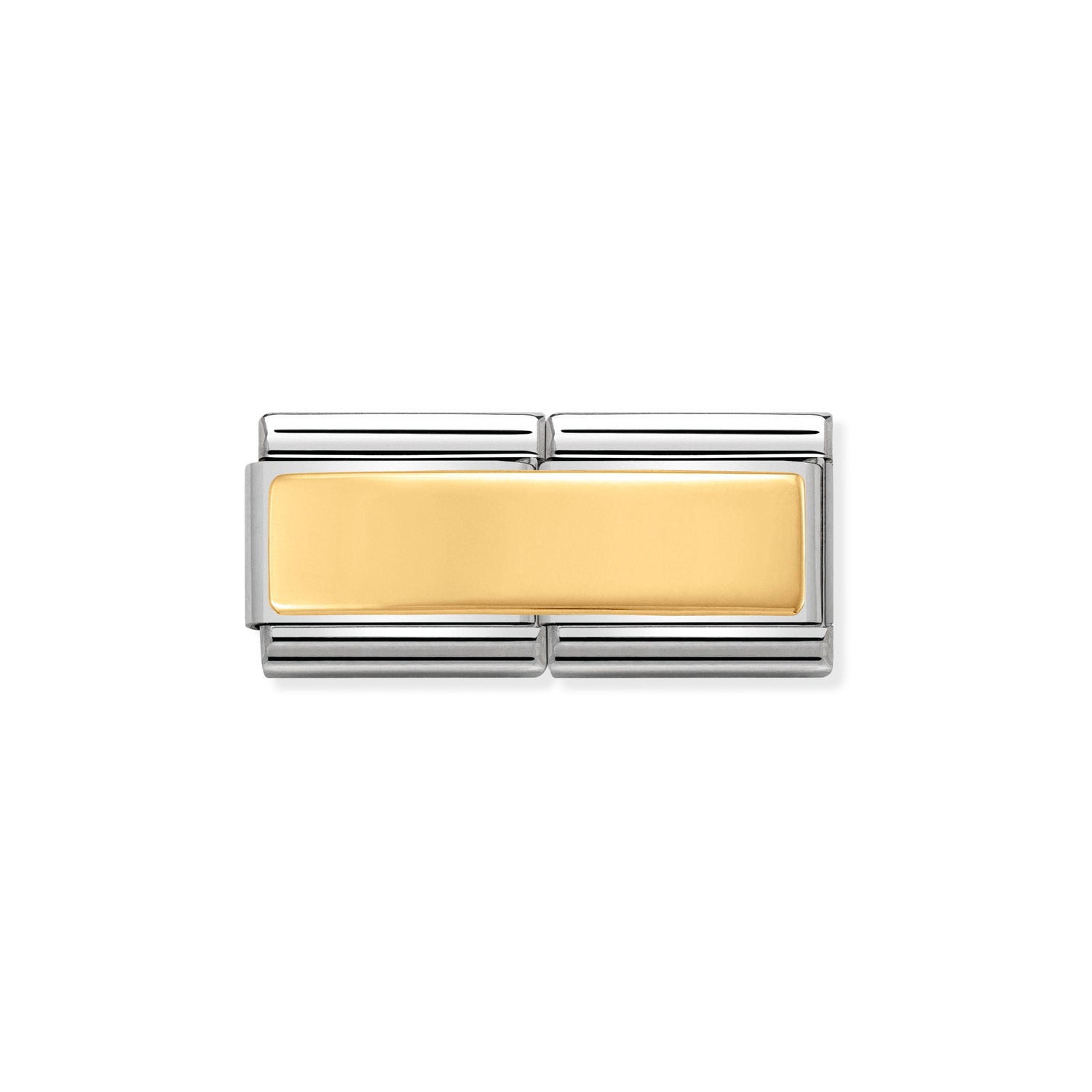 Classic Composable® Double Link, Engravable in hypoallergenic stainless steel and gold 18 kt | Nomination Italy
