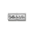Composable® Double Link, Charm,, Bella La Vita In silver in hypoallergenic stainless steel and sterling silver .925 | Nomination Italy