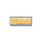 Classic Composable® Double Link, Bella La Vita In gold in hypoallergenic stainless steel and gold 18 kt | Nomination Italy