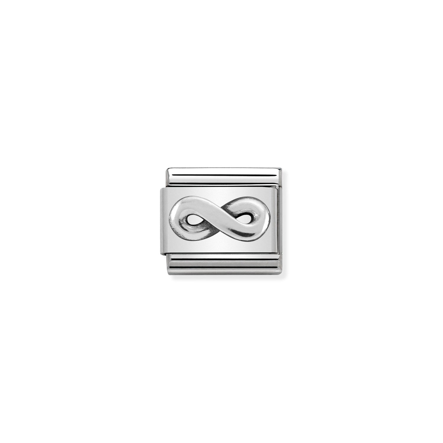 Classic Composable® Link, Infinity Link In silver in hypoallergenic stainless steel and sterling silver .925 | Nomination Italy