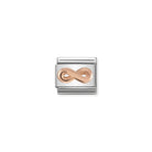 Composable® Link, Charm, Infinity Symbol in hypoallergenic stainless steel and rose gold 9kt | Nomination Italy