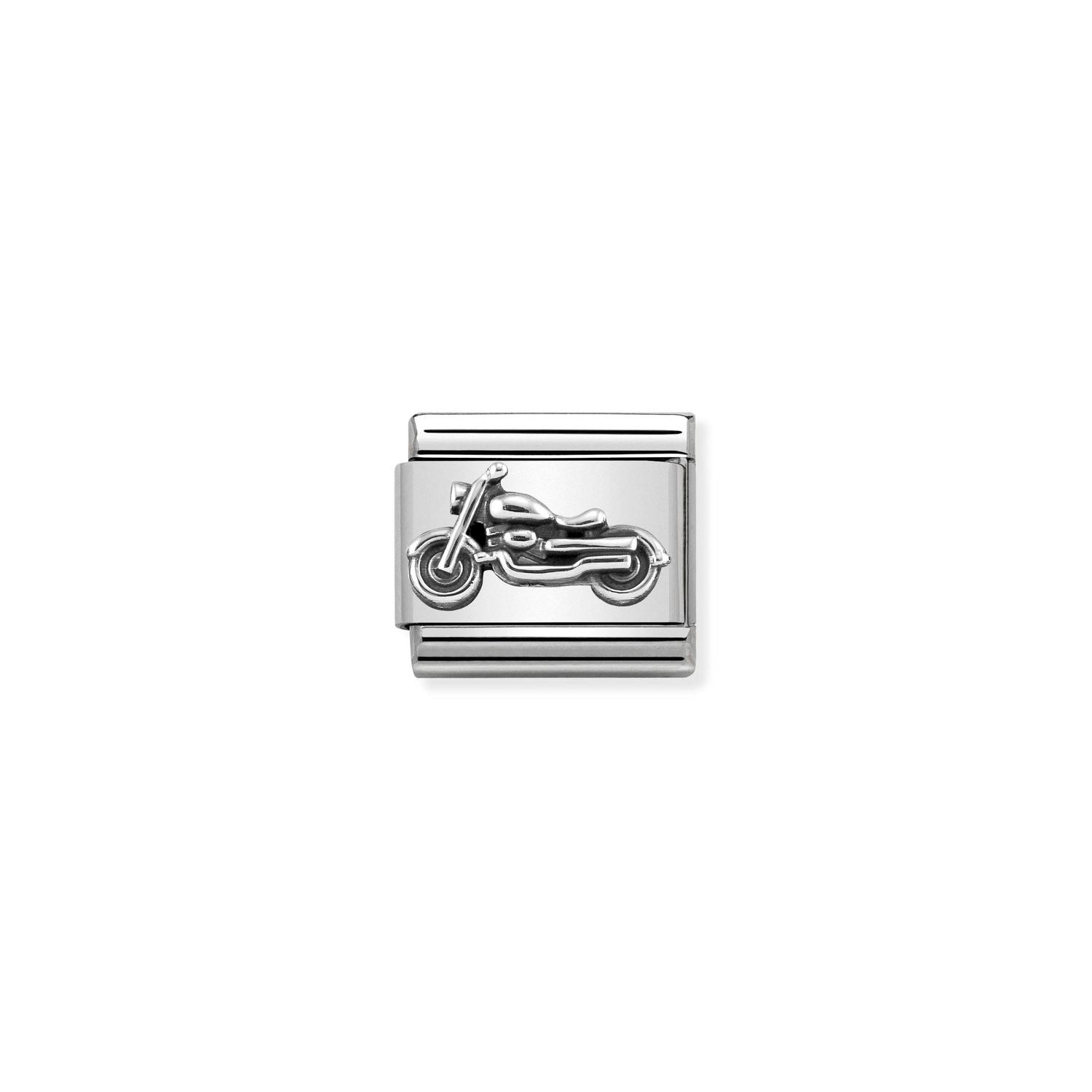Classic Composable® Link, Vintage Bike Link in hypoallergenic stainless steel and sterling silver .925 | Nomination Italy