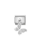 Composable® Link, Charm, Butterfly Pendant with Glitter in hypoallergenic stainless steel, sterling silver .925 and cubic zirconia | Nomination Italy