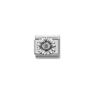 Composable® Link, Charm, silver Sunflower in hypoallergenic stainless steel and sterling silver .925 | Nomination Italy