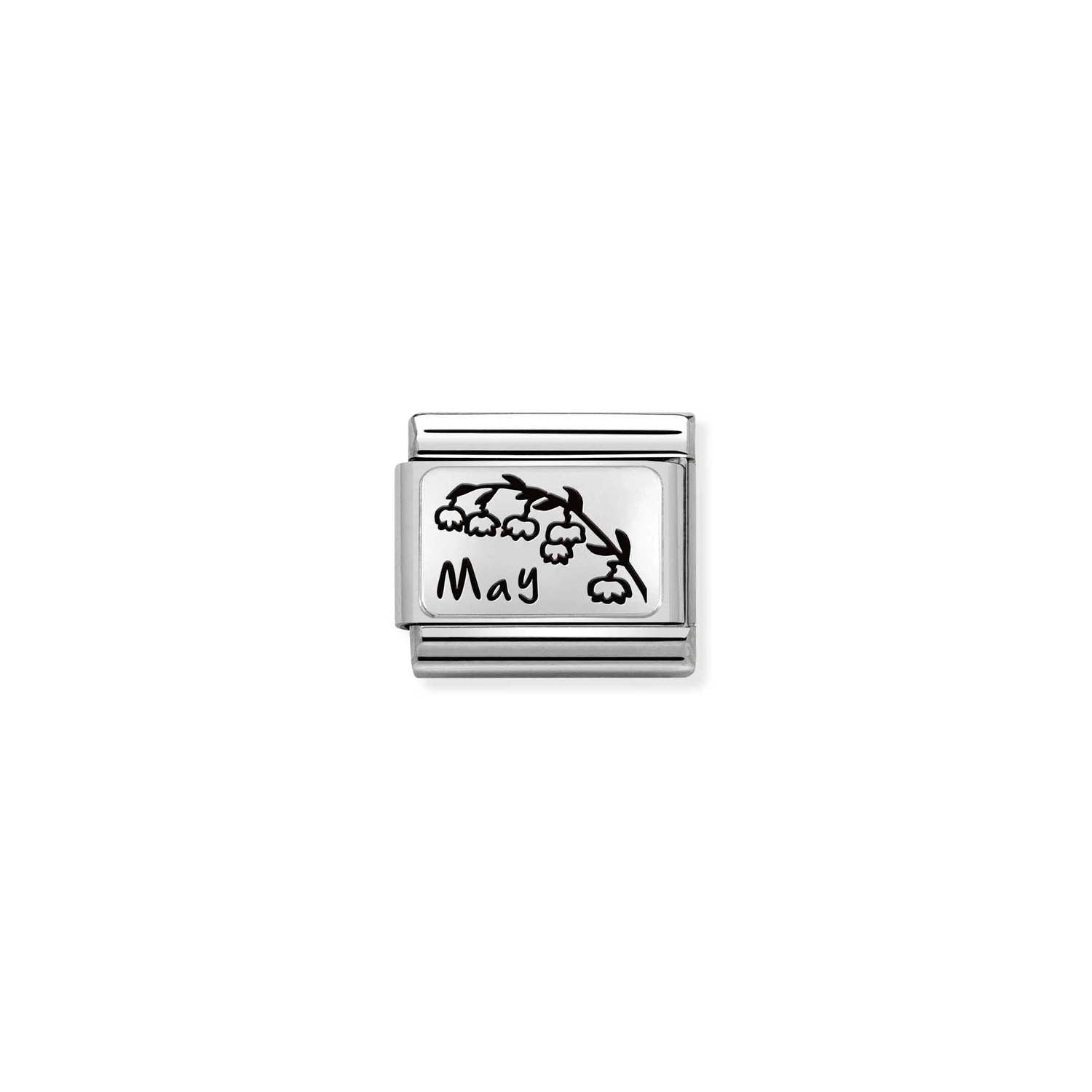 Composable® Link, Charm, May Flower in hypoallergenic stainless steel and sterling silver .925 | Nomination Italy