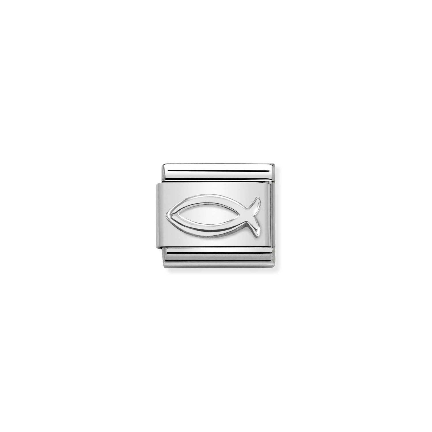 Composable® Link, Charm, Ichthys In Sterling silver in hypoallergenic stainless steel and sterling silver .925 | Nomination Italy