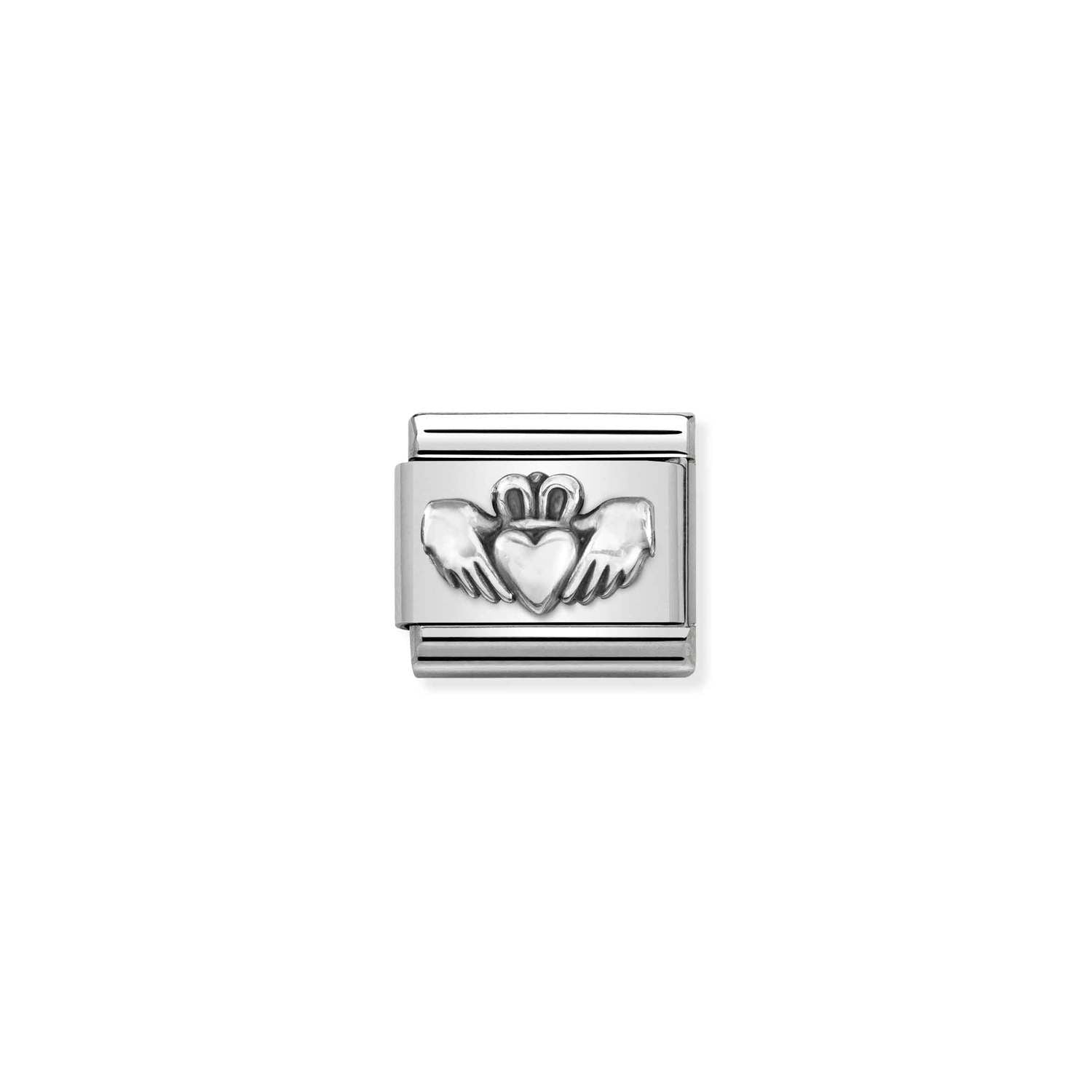 Composable® Link, Charm, Claddagh, Sterling silver in hypoallergenic stainless steel and sterling silver .925 | Nomination Italy
