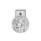 Charm, Composable® Charm, St. Benedict  in hypoallergenic stainless steel and sterling silver | Nomination Italy