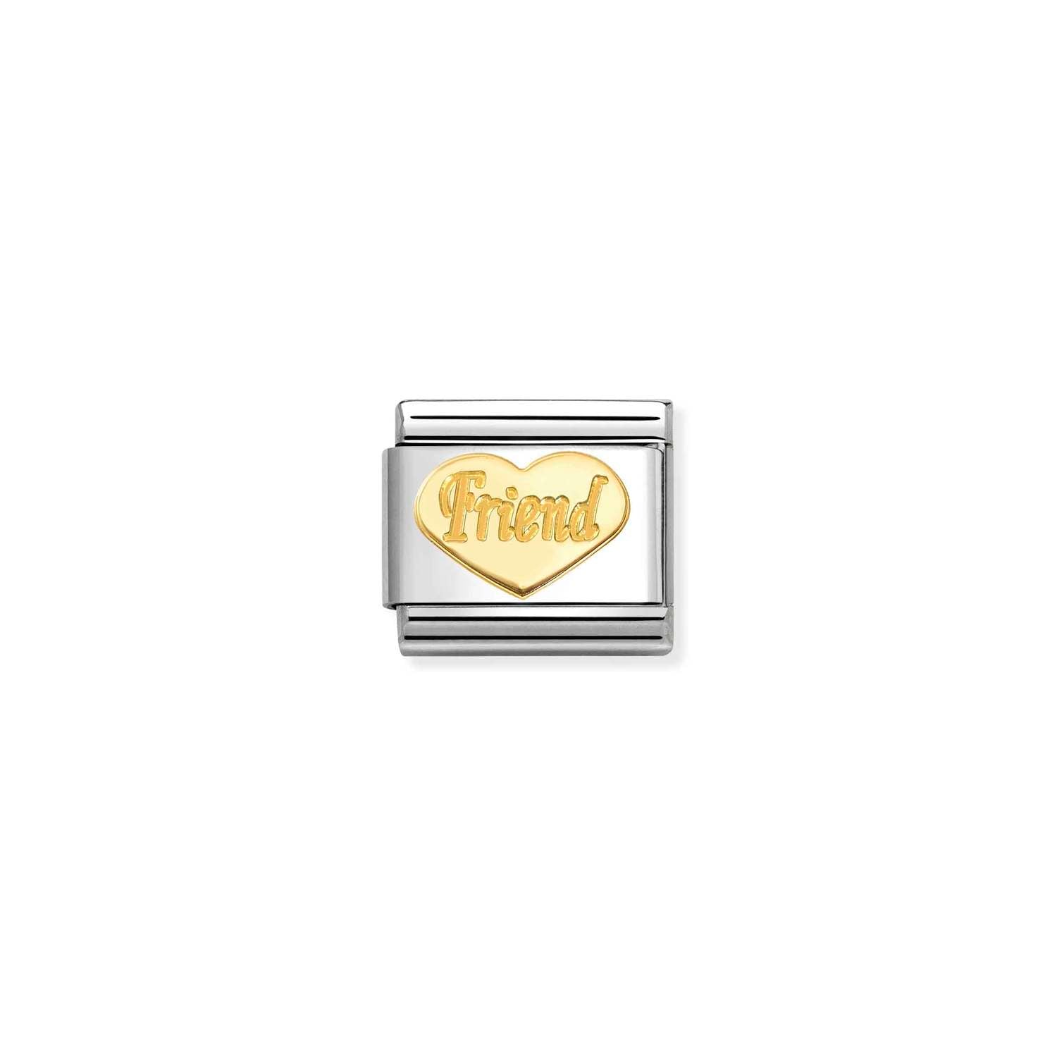 Composable® Link, Charm, Friends Cocktail in hypoallergenic stainless steel, gold 18 kt and enamel | Nomination Italy