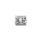 Composable® Link, Charm, Bow with Cubic Zirconia, silver in hypoallergenic stainless steel, sterling silver .925 and cubic zirconia | Nomination Italy