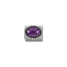 Composable® Link, Charm, Violet Cubic Zirconia, Vintage Effect in hypoallergenic stainless steel, sterling silver .925 and cubic zirconia | Nomination Italy