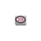 Composable® Link, Charm, Pink Cubic Zirconia, Vintage Effect in hypoallergenic stainless steel, sterling silver .925 and cubic zirconia | Nomination Italy
