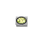 Composable® Link, Charm, Light Green Cubic Zirconia, Vintage Effect in hypoallergenic stainless steel, sterling silver .925 and cubic zirconia | Nomination Italy