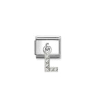 Composable® Link, Charm, Letter L Pendant, silver in hypoallergenic stainless steel, sterling silver .925 and cubic zirconia | Nomination Italy