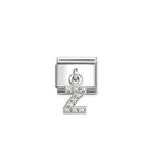 Composable® Link, Charm, Letter Z Pendant, silver in hypoallergenic stainless steel, sterling silver .925 and cubic zirconia | Nomination Italy
