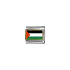Charm, Composable® Link, Palestine in hypoallergenic stainless steel, gold 18 kt and enamel | Nomination Italy