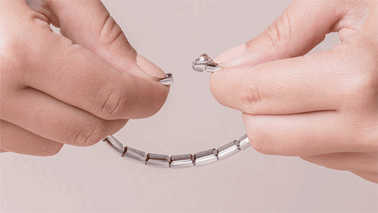 Animation showing how to assemble a Composable Charm Bracelet